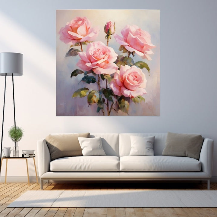 Tableau Roses Anciennes, art mural décoration nature