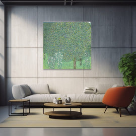 Tableau Rosiers sous les Arbres, art mural décoration nature