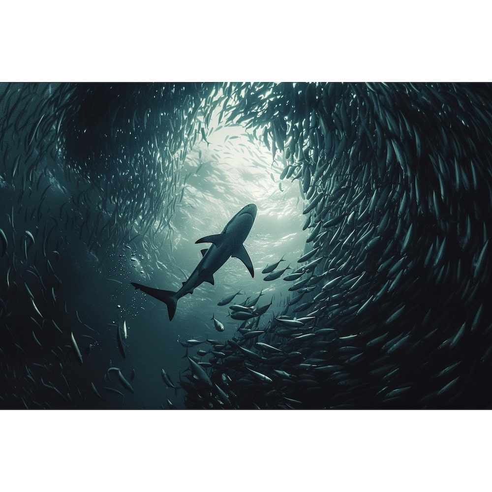 Tableau Sardines Requin