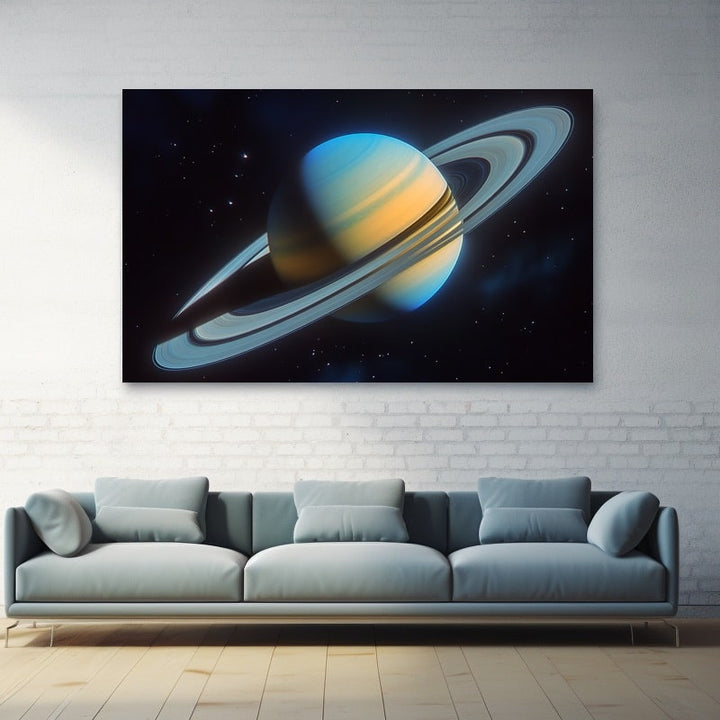 Tableau Saturne, art mural décoration nature