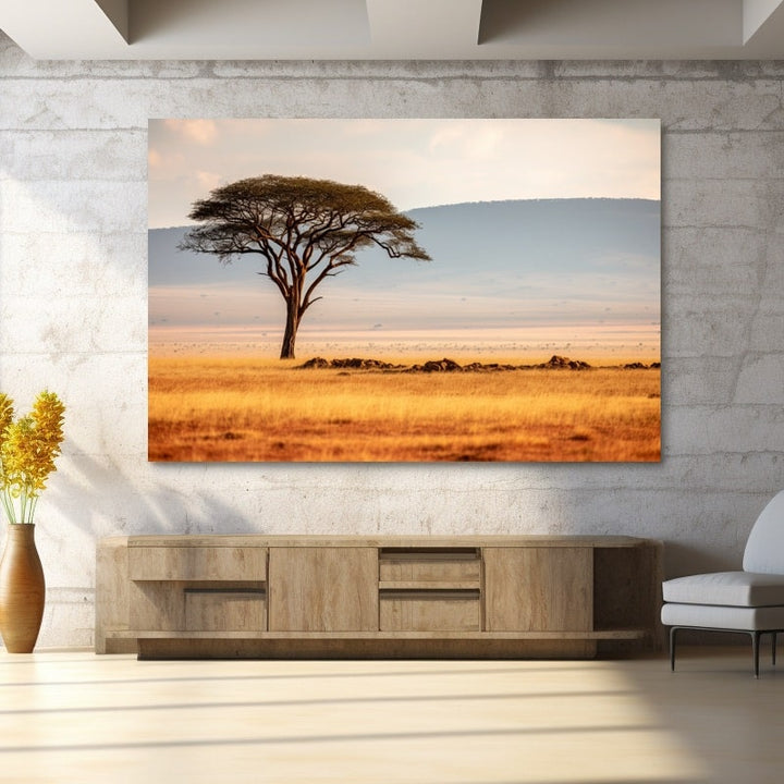 Tableau Savane Africaine, art mural décoration nature