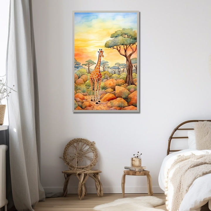 Tableau Savane Bébé, art mural décoration nature