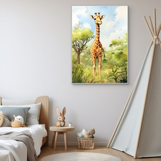 Tableau peinture Girafe 100x70cm SAVANE, Je commande !