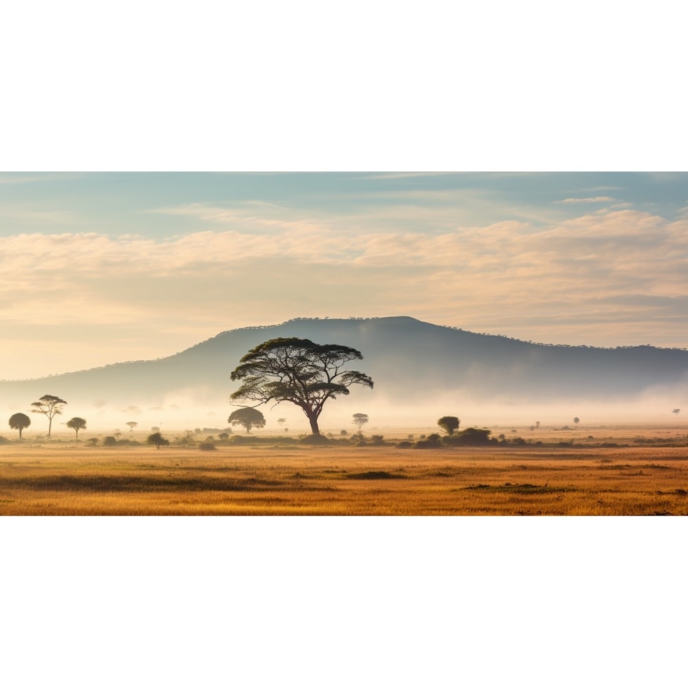 Tableau Grand Format Savane, art mural décoration nature, vue 2