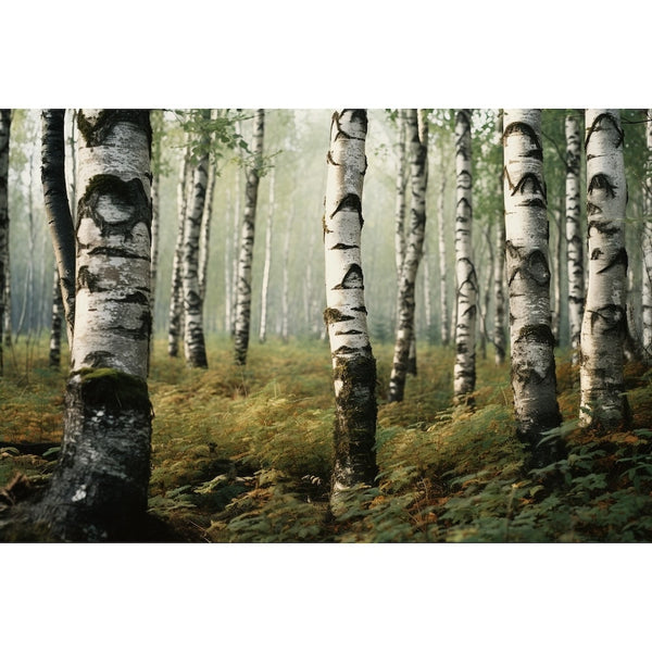 Tableau Bouleau Scandinave, art mural décoration nature