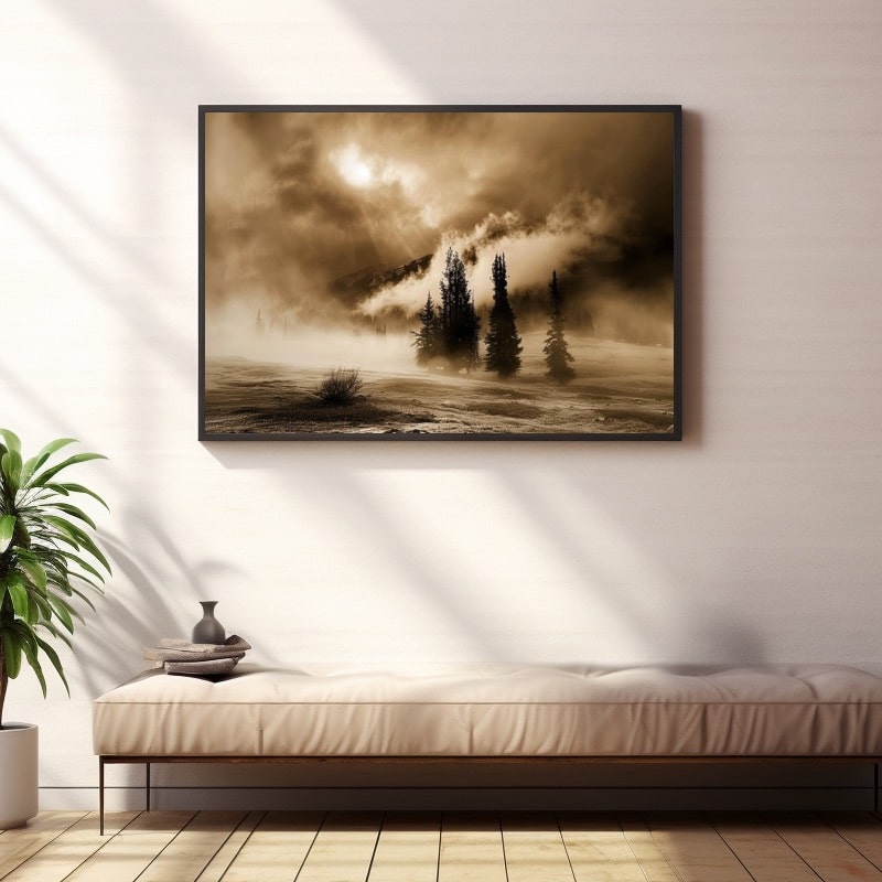 Tableau Sepia Paysage