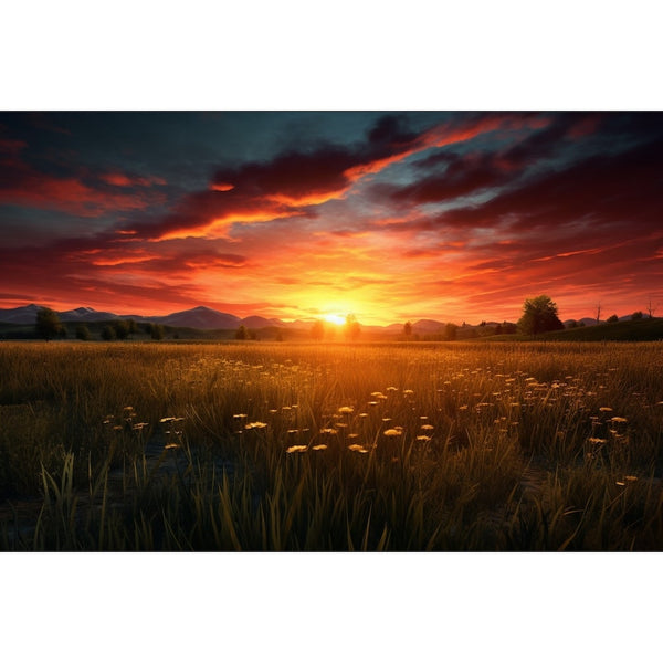 Tableau de Soleil Couchant, art mural décoration nature