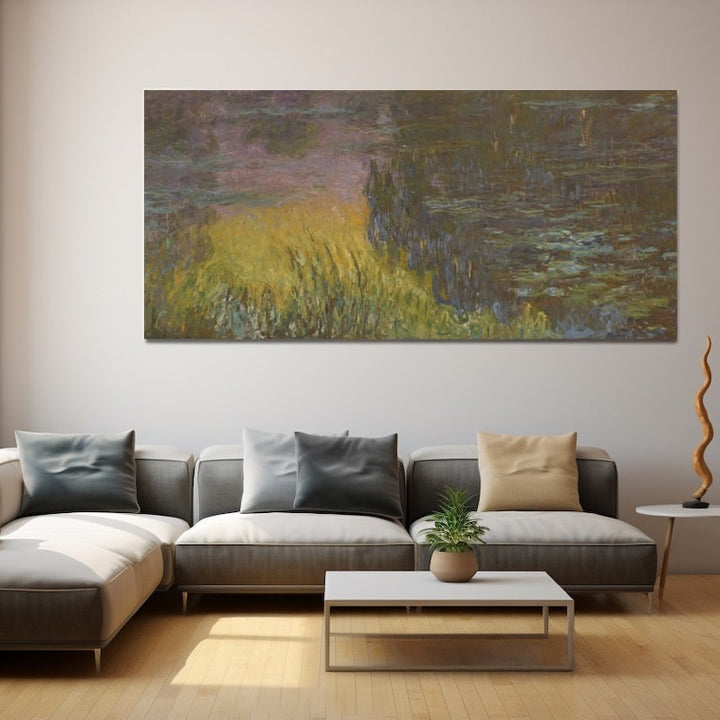 Tableau Soleil Couchant Claude Monet, art mural décoration nature