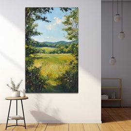Tableau Clairière Ensoleillée en Été, art mural décoration nature