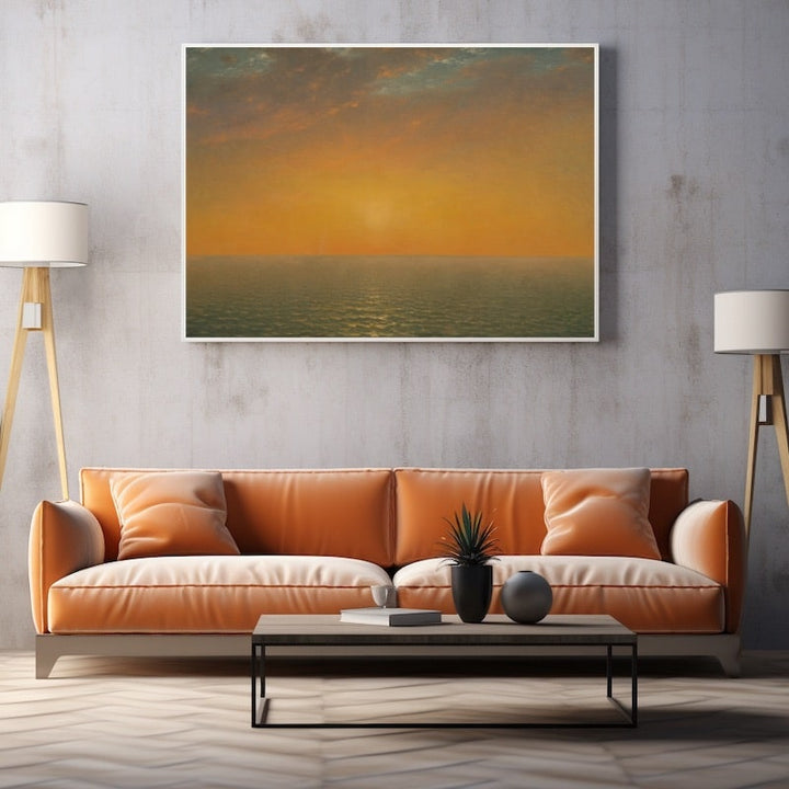 Tableau Coucher de Soleil Kensett, art mural décoration nature
