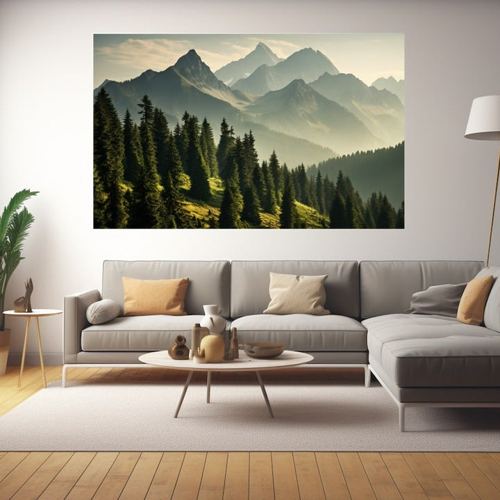 Tableau sur la Montagne, art mural décoration nature