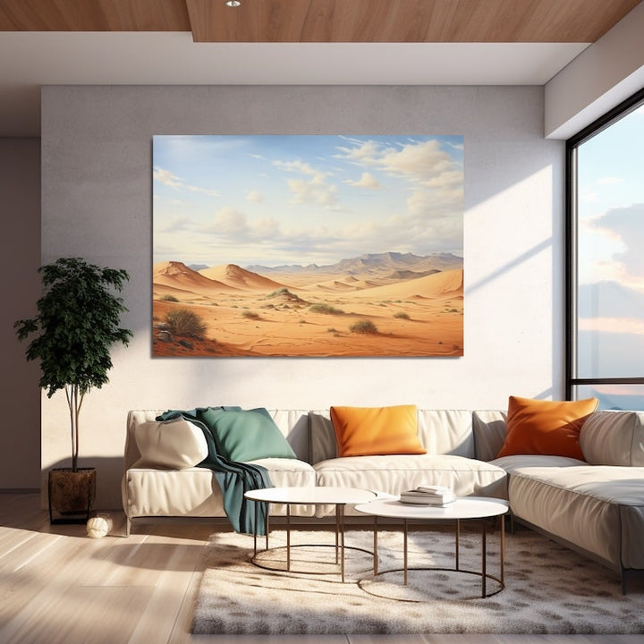 Tableau Dunes de Sable Orangées, art mural décoration nature