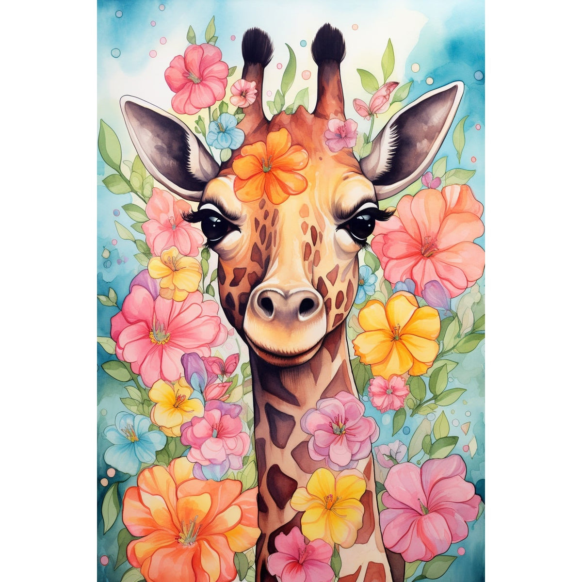 Tableau sur Toile avec Girafe, art mural décoration nature