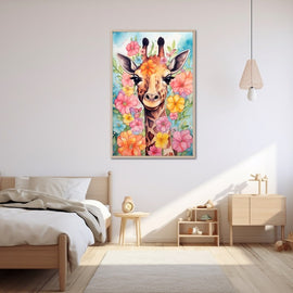 Tableau sur Toile avec Girafe, art mural décoration nature