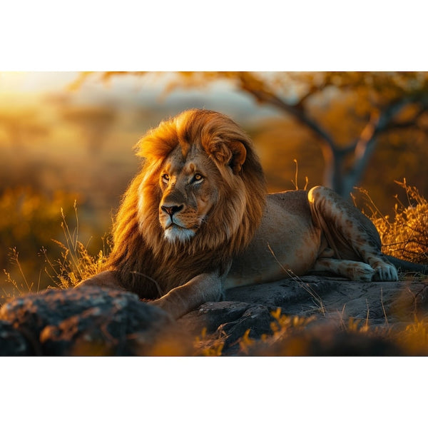 Tableau sur Toile Lion, art mural décoration nature
