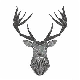 Tableau Tête de Cerf Géométrique, art mural décoration nature