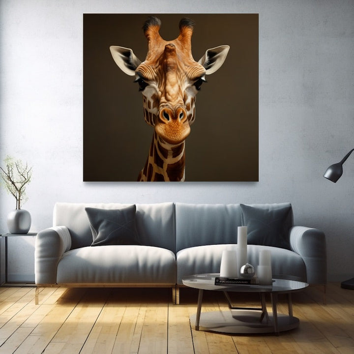 Tableau Tête de Girafe, art mural décoration nature