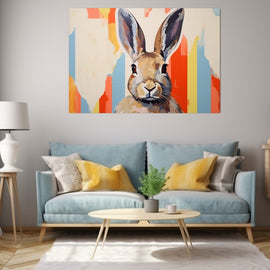 Tableau Tête de Lapin, art mural décoration nature