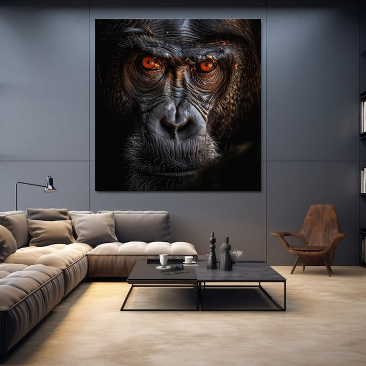 Tableau Tête de Singe, art mural décoration nature
