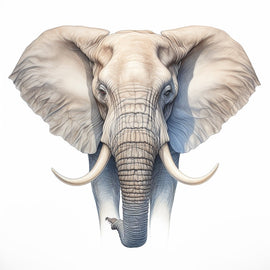 Tableau Tête D'Éléphant en Couleur, art mural décoration nature