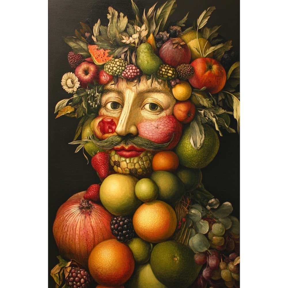 Tableau Tête de Fruits