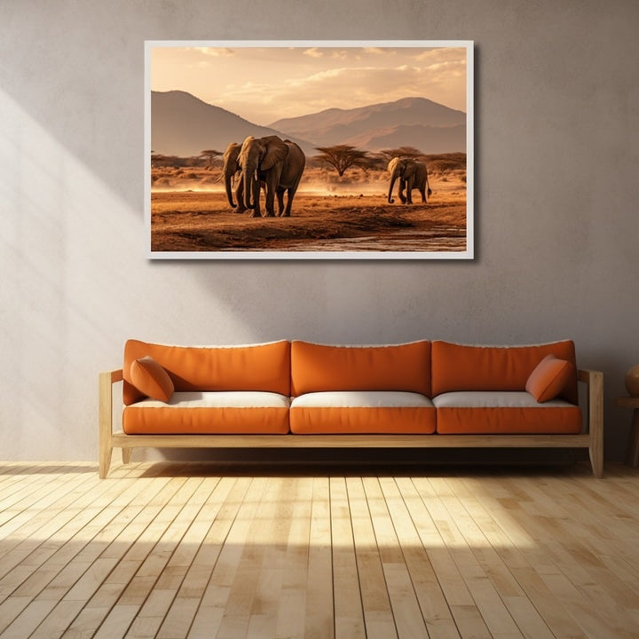 Tableau Thème Éléphant, art mural décoration nature