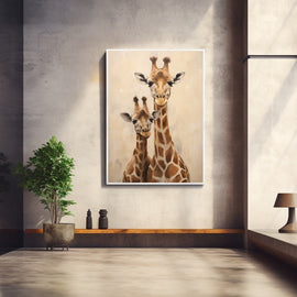 Tableau Thème Girafe, art mural décoration nature