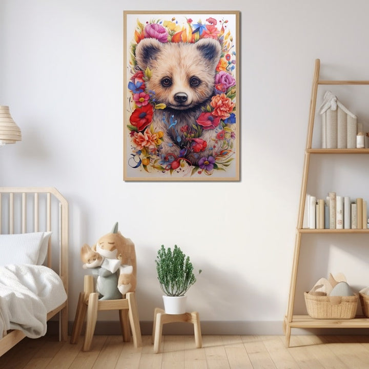 Tableau Thème Ours Enfant, art mural décoration nature