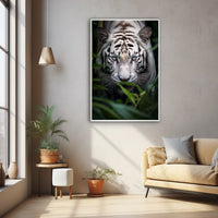 Thumbnail for Blauwe ogen witte tijger schilderij