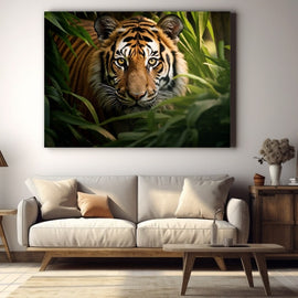 Tableau Tigre dans la Jungle, art mural décoration nature
