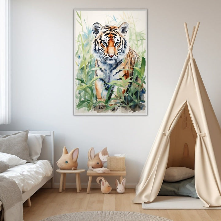 Tableau Tigre Enfant, art mural décoration nature