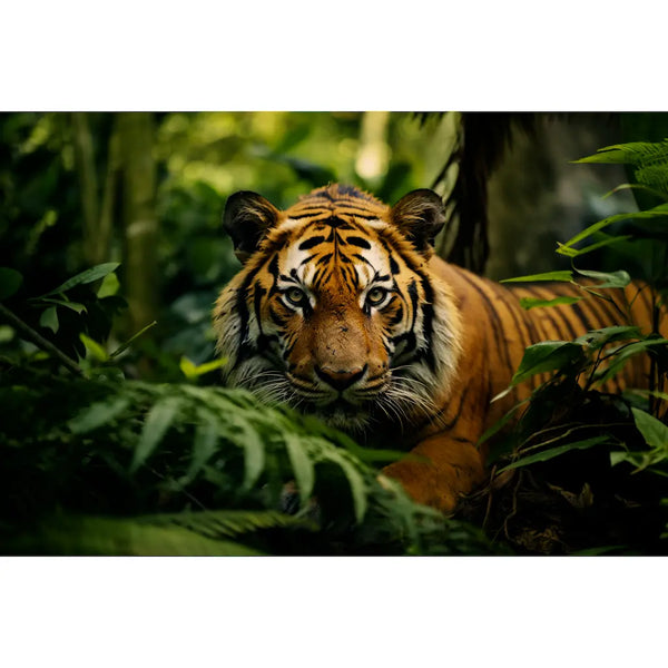 Tableau Tigre Jungle en Chasse