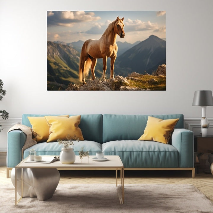Tableau Toile Cheval, art mural décoration nature