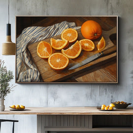 Tableau Toile Orange, art mural décoration nature