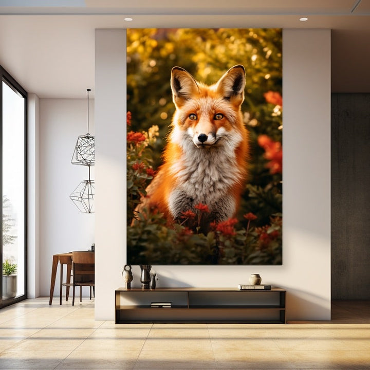 Tableau Toile Renard, art mural décoration nature