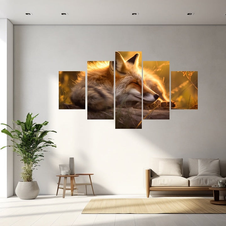 Tableau Toile Renard Roux, art mural décoration nature