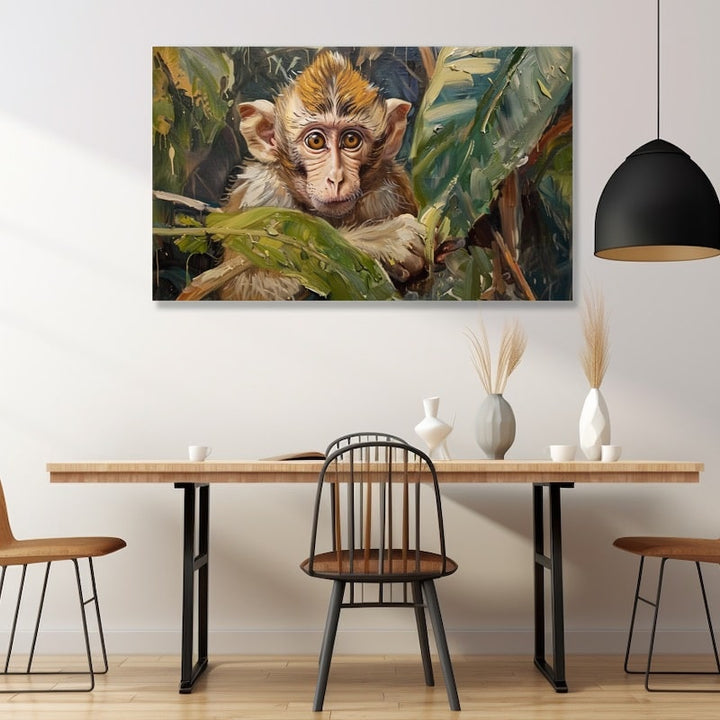 Tableau Toile Singe, art mural décoration nature