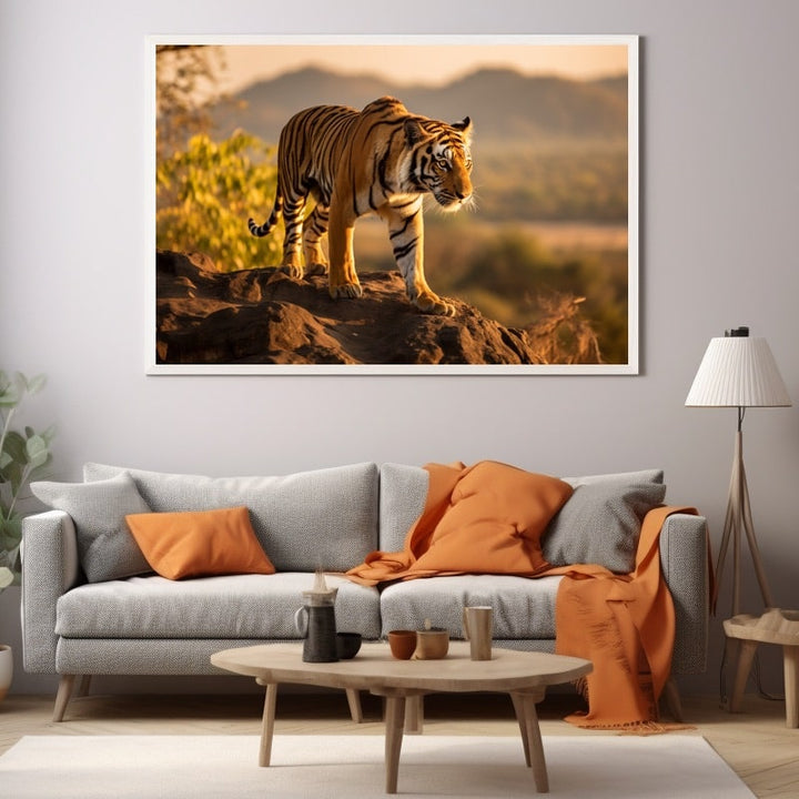 Tableau Toile Tigre Femelle, art mural décoration nature