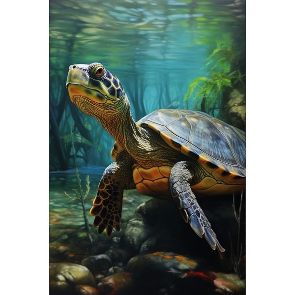 Tableau sur Toile Tortue, art mural décoration nature