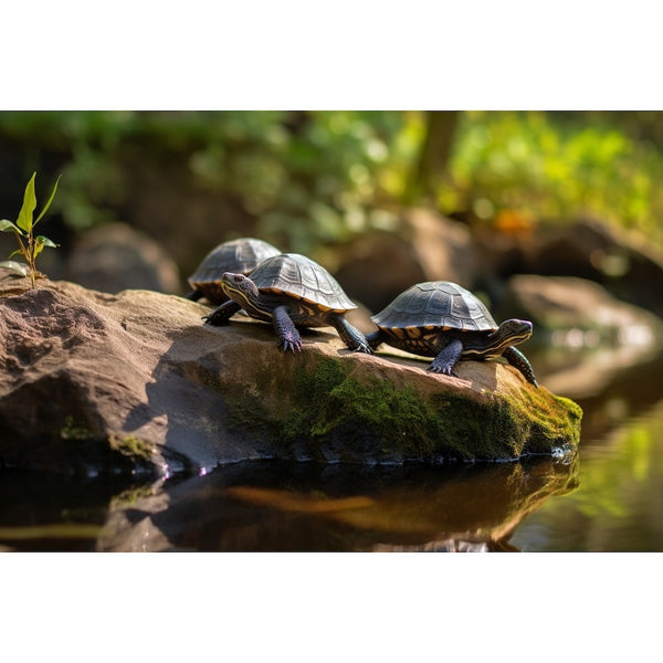 Tableau Caillou Tortue, art mural décoration nature