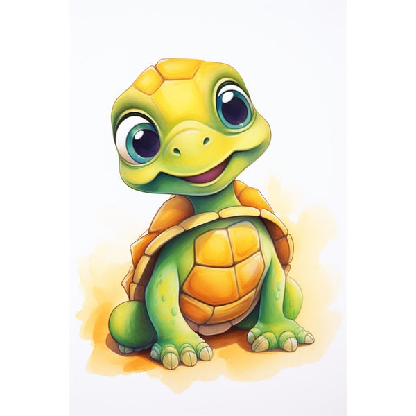 Tableau Tortue Chambre Bébé, art mural décoration nature