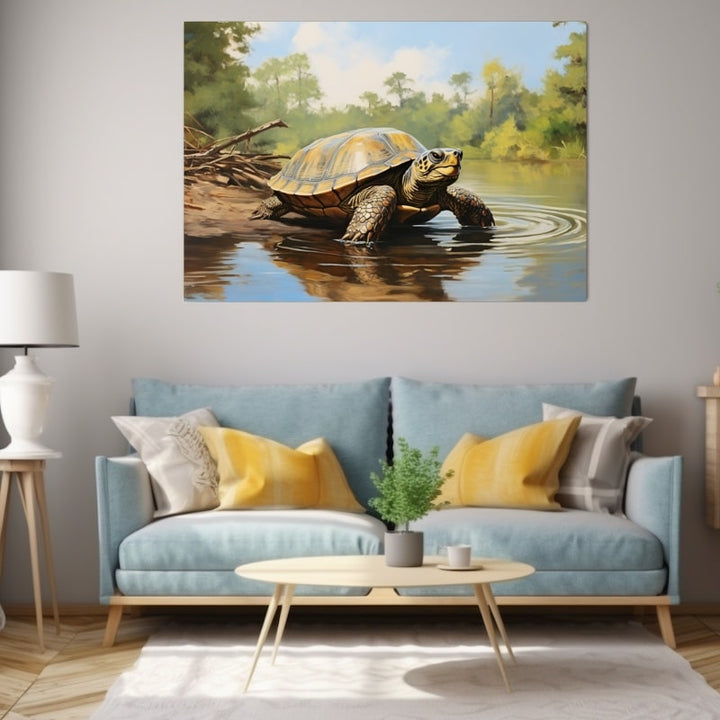 Tableau Tortue Déco, art mural décoration nature