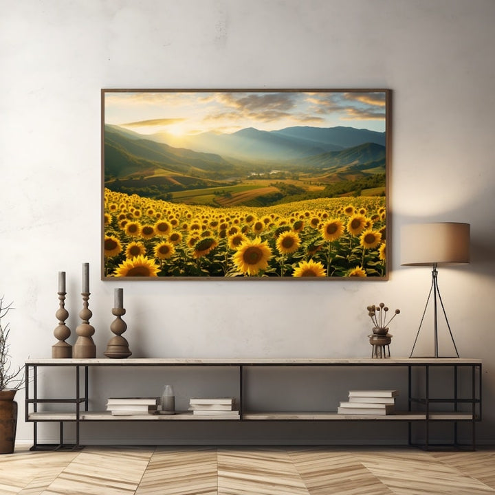 Tableau Tournesol Paysage