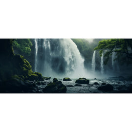 Tableau Cascade Triptyque, art mural décoration nature