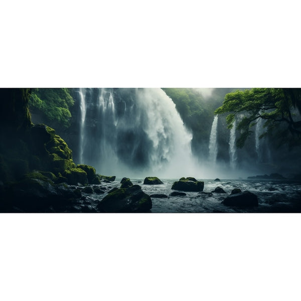 Tableau Cascade Triptyque, art mural décoration nature