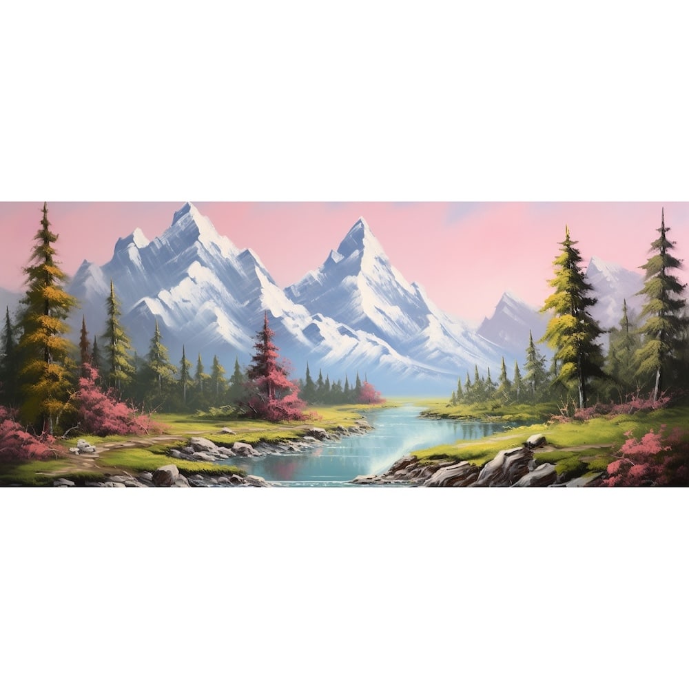 Tableau Triptyque Paysage de Montagne, art mural décoration nature
