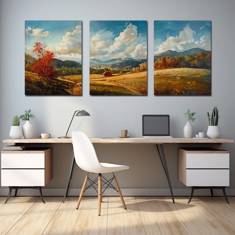 Tableau Triptyque Paysage