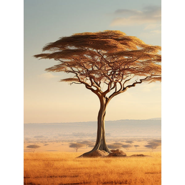Tableau Triptyque Savane, art mural décoration nature, vue 2