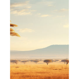 Tableau Triptyque Savane, art mural décoration nature, vue 3