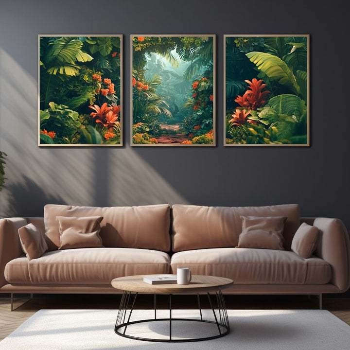 Tableau Triptyque Tropical